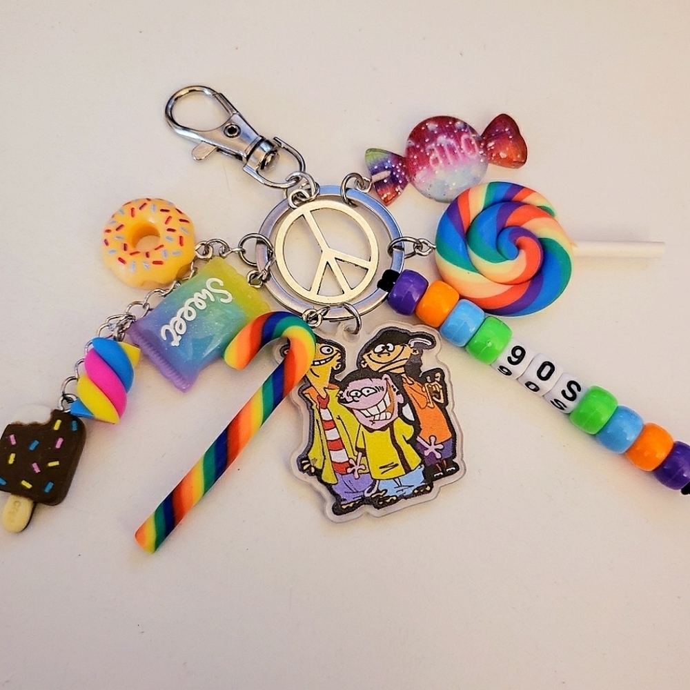 Handmade Beaded Ed Edd N Eddy Keychain